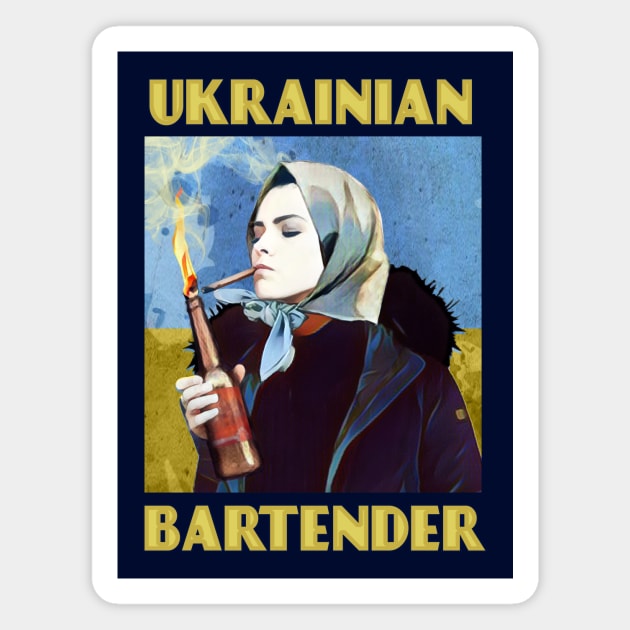 Ukrainian Bartender Magnet by GeekDen